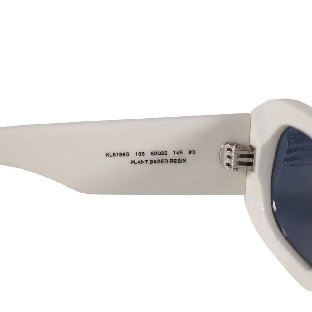 Karl Lagerfeld Oval Rectangle East West Mens Sunglasses - White / Blue - NWT
